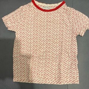 Marc Jacobs Kids Red and White Patterned Tee